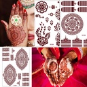 Tattoo Sticker Semi-permanent North Africa henna Brown Red Lace Tattoo Sticker henna