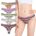 Threaded Panties Cotton Women's Thong Sports Fitness Breathable Bikini T-Pants underwear