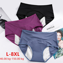 100.00 kg-150.00 kg Mesh Breathable Front and Back Leak Proof Menstrual Triangle Physiological Underwear Mid-high Waist Plus Large Size Women