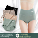 Graphene Antibacterial High Waist Abdominal Large Size Cotton Underwear Women's Hip-lift Seamless Breathable Sexy Bacteriostatic Trousers for Women