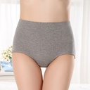 High waist ladies cotton underwear cotton pure color triangle underwear factory direct sub-code underwear Q668