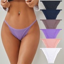 Women's Underwear Briefs Lace Solid Color Underwear Fresh Low Waist Cute Girls' Briefs