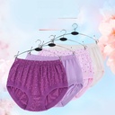 Wide Panties Women's Cotton High Waist Panties Middle-aged and Elderly Plus Size Triangle Mom Panties Plus Fat Panties Mom Shorts