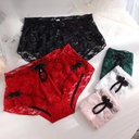 Contrast Color Personality Retro Charming Sexy Lace High Waist Pure Desire Cheongsam Breathable Buckle Design Girls Briefs