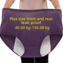 100.00 kg-150.00 kg Large Size Menstrual Aunt Physiological Underwear Women's High Waist Widened Fat Girl Safe Front and Back Side Leakage Prevention