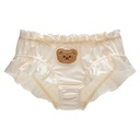 211013 Cute Bear Embroidered Underwear Solid Color Milk Silk Comfortable Breathable Cotton Underwear Cute Girl Underwear