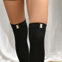 Japanese and Korean Women's Stockings Non-slip Large Size Elasticated Black Leg Ring Long Boots Garter Belt