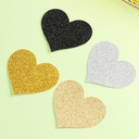 Hot spot Glitt glitter heart-shaped disposable breast stickers sexy breathable self-adhesive ladies chest stickers