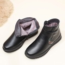 cowhide women's mother cotton shoes thickened soft bottom non-slip middle-aged mother Boots factory direct
