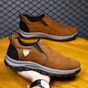 spring men's shoes sleeve leather breathable shoes Korean fashion comfortable men's sports casual shoes