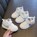 Children's White Shoes High-top Spring Boys Sports Shoes Non-slip Girls Casual Board Shoes Soft Bottom Baby Shoes