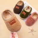 Children's Lamb Wool Baby Home Shoes Men's Autumn and Winter Indoor Children's Slippers Children's Bag with Cotton Slippers