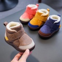 Winter baby snow boots 1-2-3-4 year old baby soft bottom toddler shoes plus velvet padded non-slip large cotton shoes