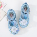 Children's Crystal Shoes Spring and Autumn Girls' Princess Elsa Shoes Women's Baby Soft Sole Shiny Leather Shoes Little Girl's Shoes Fashion