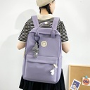 Japanese Ins Backpack for Female Middle School Students Simple Solid Color Large Capacity Casual Backpack Student Schoolbag