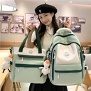 Casual Burden Reduction Junior High School Student Schoolbag High Quality Middle School Student Schoolbag High School Student Large Capacity Backpack Backpack