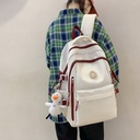 Schoolbag college female Korean style Mori fresh male junior high school student solid color backpack simple multi-layer computer backpack