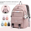 Oxford Cloth Waterproof Schoolbag for Middle School Students Casual Fashion High School Students Large Capacity ins Junior High School Backpack for Girls