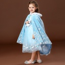 Girls' frozen cloak cloak outer wear waistcoat Princess Elsa cloak autumn and winter children's lace-up warm shawl