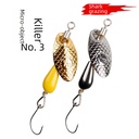 Micro-rotating sequins Luya fake bait 5.5cm/2.8G eccentric pendant flying metal sequins horse mouth white strip