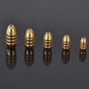 Threaded Road sub-copper bullet Luya lead pendant accessories with crank hook Luya bait fishing set counterweight small accessories