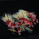 Luya color feather iron plate single hook sea fishing tie hair bright silk fishing hook bait products outdoor fishing gear