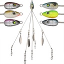 Luya bait Alabama group attack fishing group 17g with sequins red green blue fake bait 6 colors