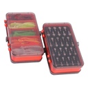 P2 Luya bait box double-sided split box 127g portable plastic accessories box lead hook Soft Bait suit