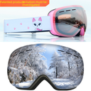 adult ski goggles outdoor riding large spherical glasses khaki myopia glasses/HX06 double-layer anti-fog