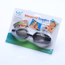 1198 suction card swimming goggles adult/children flat waterproof swimming goggles earplug nose clip set