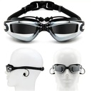 LEATOU swimming goggles one-piece earplug swimming glasses electroplated waterproof anti-fog flat Women's myopia swimming goggles
