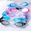 2024跨境爆款便携袋装平光游泳眼镜成人通用防水超清晰儿童游泳镜