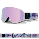 新款现货磁吸滑雪眼镜双层防雾防雪盲可卡近视滑雪镜男女通用雪镜
