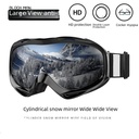 Spherical large field of view ski goggles single double board ski sports equipment double-layer lens anti-fog card near-sight glass