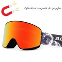 double-layer anti-fog ski goggles magnetic suction cylindrical goggles adult single and double board sports ski equipment