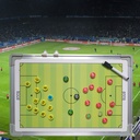 Football aluminum alloy frame tactical board coach special football basketball tactical board can be hung on the wall magnetic erasable