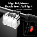 Bicycle light riding tail light warning light night riding bicycle warning light mountain bike front light charging tail light