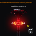 Mountain bike USB tail light riding equipment wireless remote control turn signal bicycle tail light