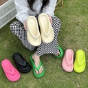 Slippers Non-slip EVA Thick-soled Trendy Flip-flops Women's Super Soft Shoe-on Feeling Summer Wear Inside and Outside