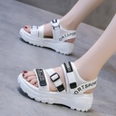 Woven Velcro Sports Sandals Women's Summer Korean Style Platform Casual Beach Sandals for Women