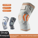 Double strap sports knee pads summer silicone basketball knee pads meniscus protection breathable riding sports protectors