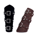 Hot-selling Accessories Exaggerated Men's Leather Wrist Guard Hand Guard Personalized Wide Leather Punk Riding Arm Guard