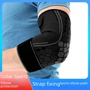 Nylon Knitted Rhombic Strap Elbow Protector Breathable Pressurized Fitness Elbow Joint Protector Riding Basketball Protector Cross Border