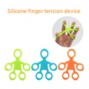 Silicone finger tension device finger strength training with humanoid finger fitness tension device five finger tension ring