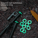 Outdoor Ground Nail Night Aperture Multifunctional Silicone Ring O-shaped Hair Aperture Warning Ring Camp Nail Night Aperture Camping Accessories