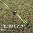 Outdoor Camping Triangle Wind Rope Buckle Tent Canopy Accessories Camping Plastic Buckle Stop Anti-Slip Adjusting Buckle Small