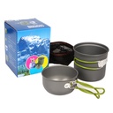 Outdoor Set Pot 1-2 Person Portable Camping Cookware DS-101 Set Pot Simple and Fast 2-piece Set Pot