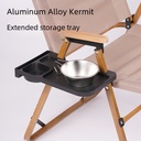 Outdoor Aluminum Alloy Kermit Chair Side Storage Tray Recliner Chair Tray Camping Accessories Folding Universal Cup Holder