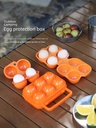 Outdoor 6-compartment Egg Box Portable Egg Protection Holder Household Egg Holder Made of PP