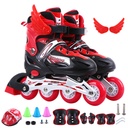 Factory children's Inline Skates roller skates PVC single flash set adjustable with helmet protection